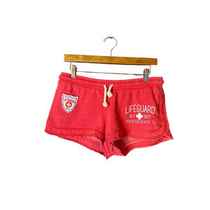 Lifeguard Size Medium Pensacola Florida Candy Apple Red Beach Shorts